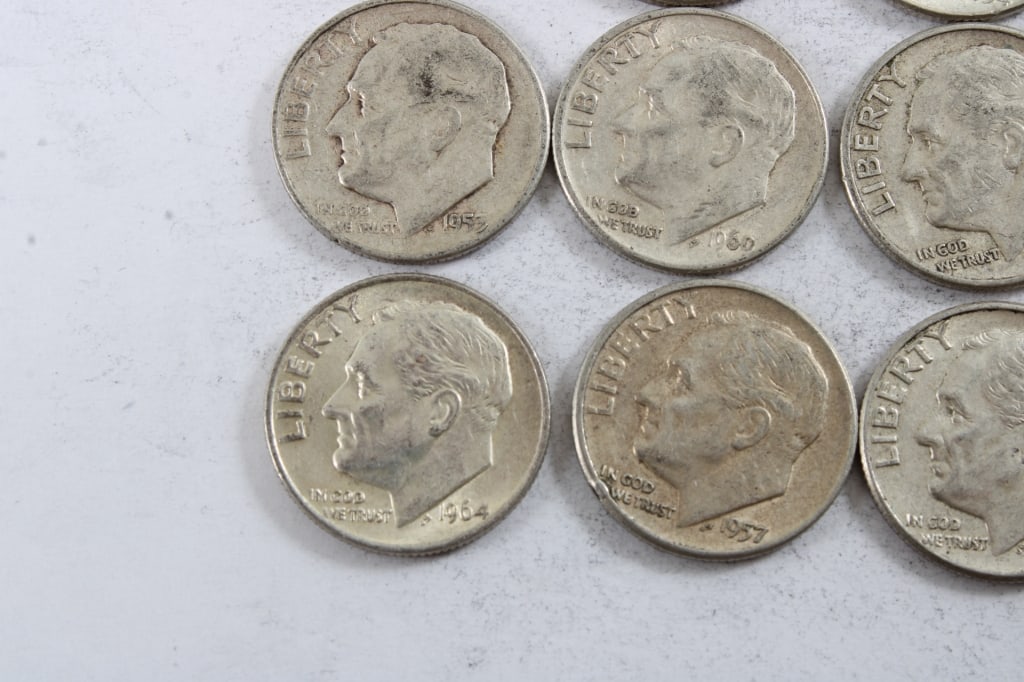 10 Silver Roosevelt Dimes - 3