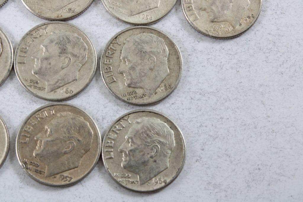 10 Silver Roosevelt Dimes - 4
