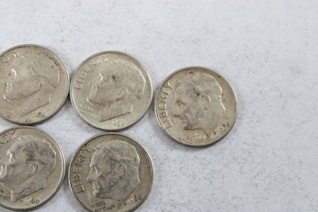10 Silver Roosevelt Dimes - 5