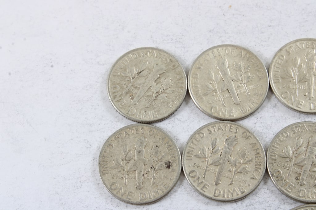 10 Silver Roosevelt Dimes - 6