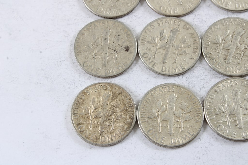 10 Silver Roosevelt Dimes - 7