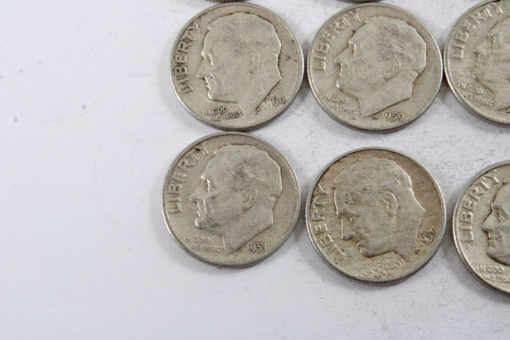 10 Silver Roosevelt Dimes - 3