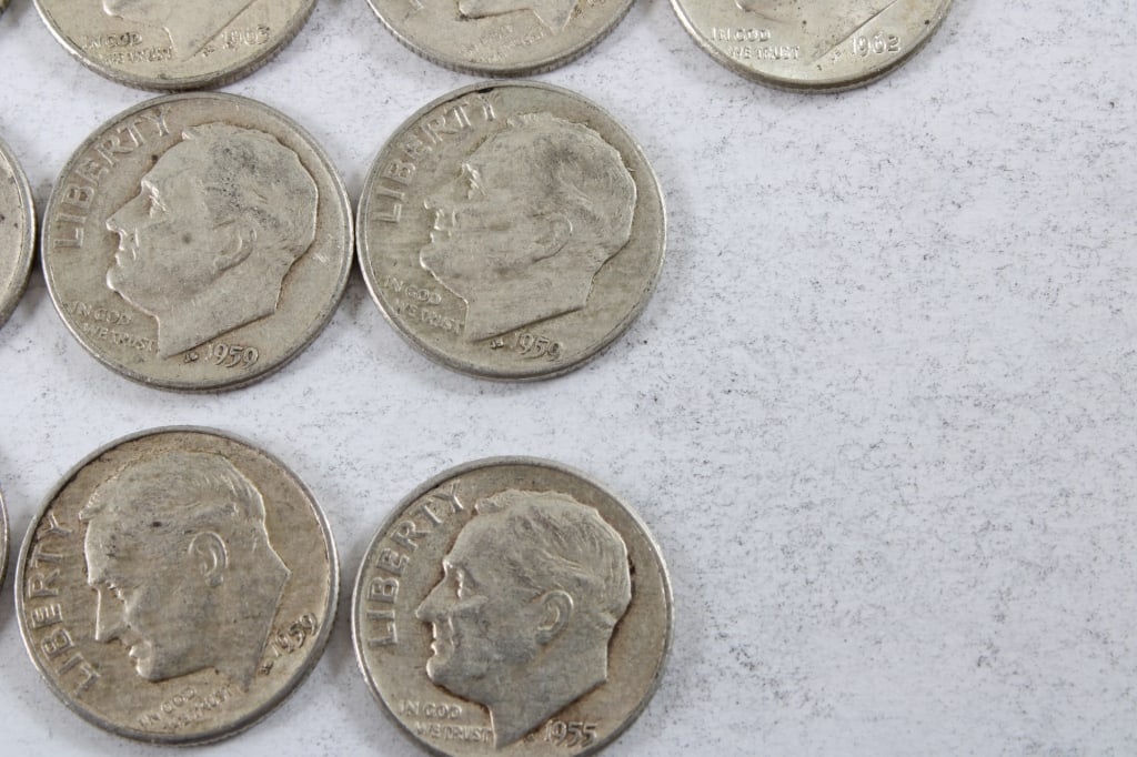 10 Silver Roosevelt Dimes - 4
