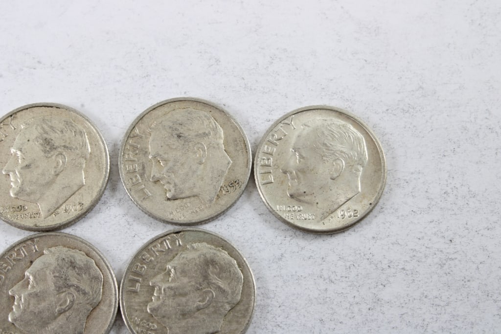 10 Silver Roosevelt Dimes - 5
