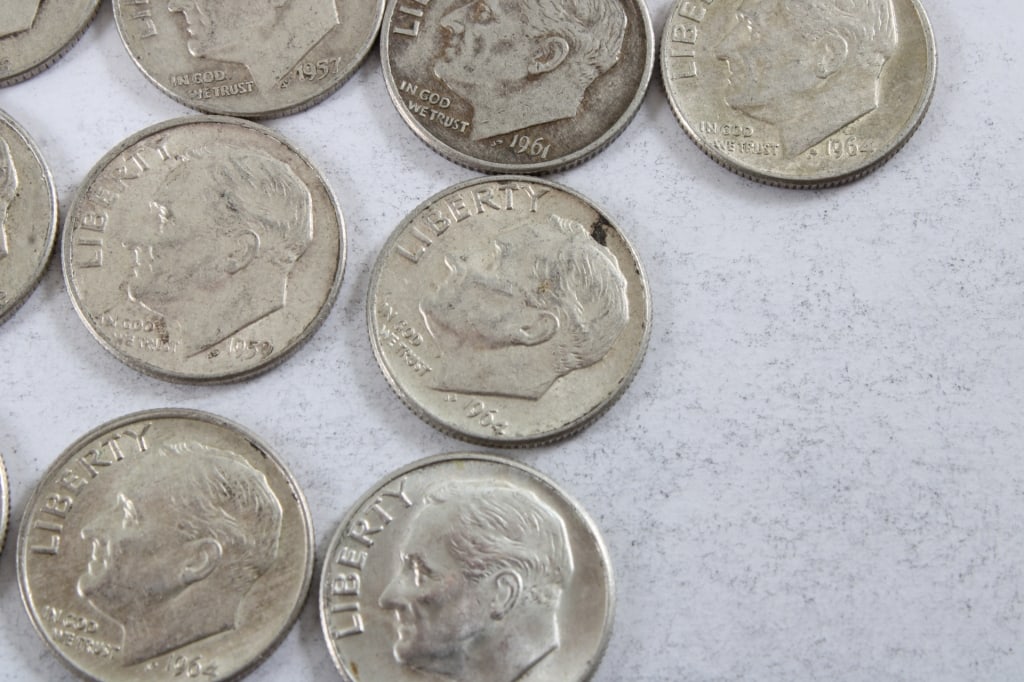 10 Silver Roosevelt Dimes - 4