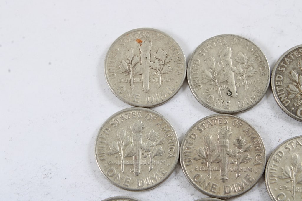 10 Silver Roosevelt Dimes - 6