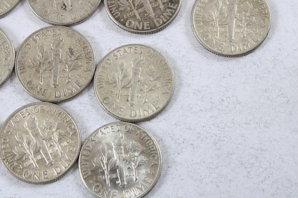 10 Silver Roosevelt Dimes - 8