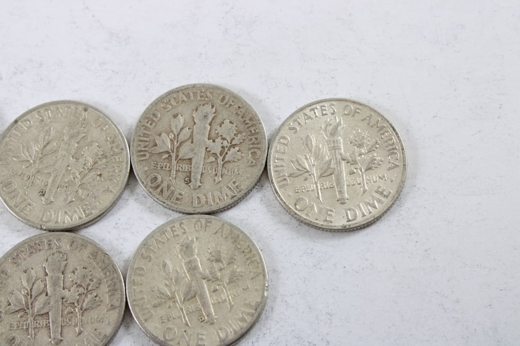 13 Silver Roosevelt Dimes - 11