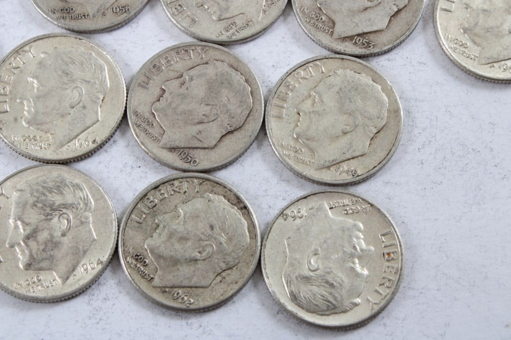 13 Silver Roosevelt Dimes - 4