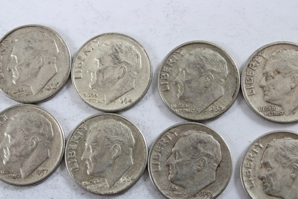 10 Silver Roosevelt Dimes - 3
