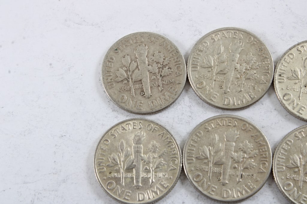 10 Silver Roosevelt Dimes - 5