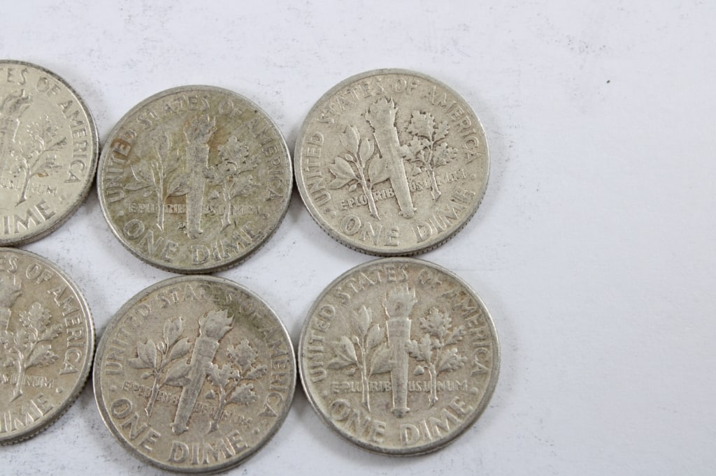 10 Silver Roosevelt Dimes - 7