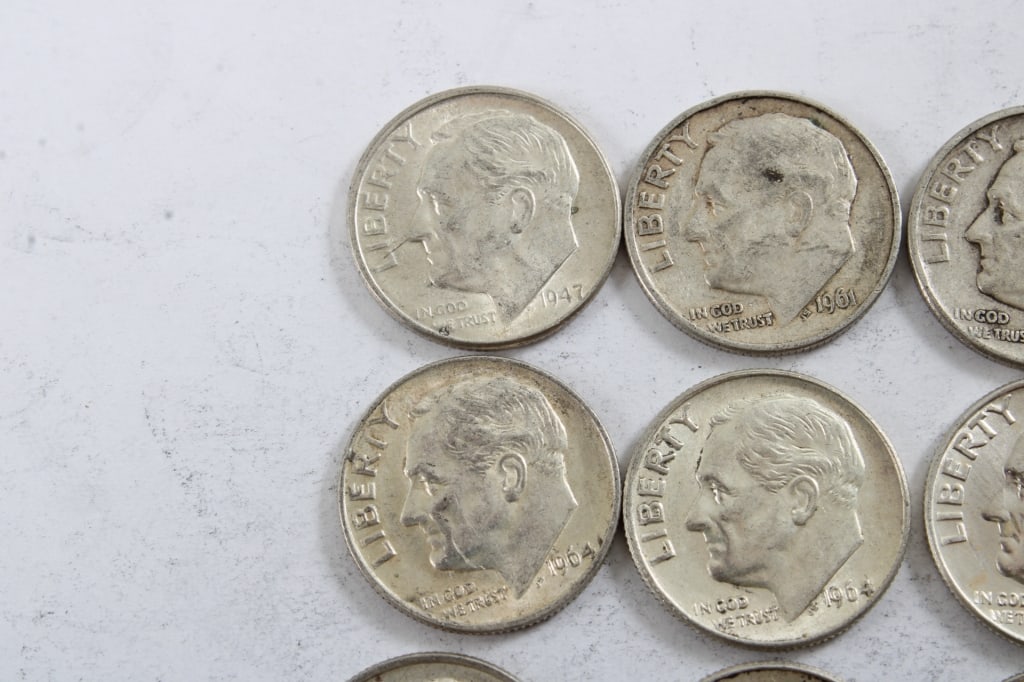 10 Silver Roosevelt Dimes - 2