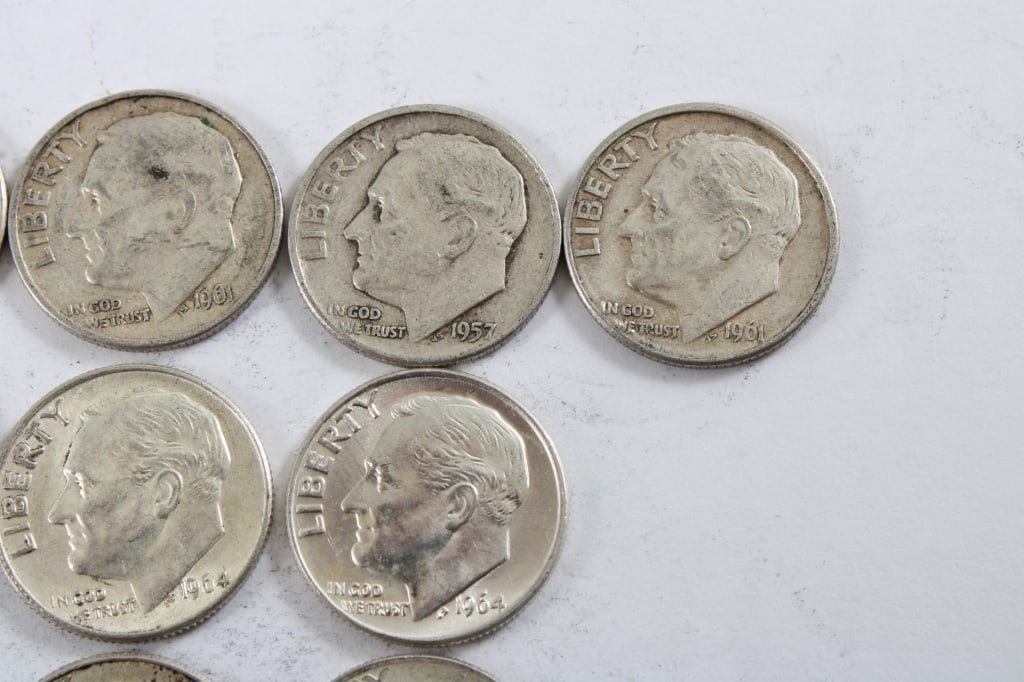10 Silver Roosevelt Dimes - 3