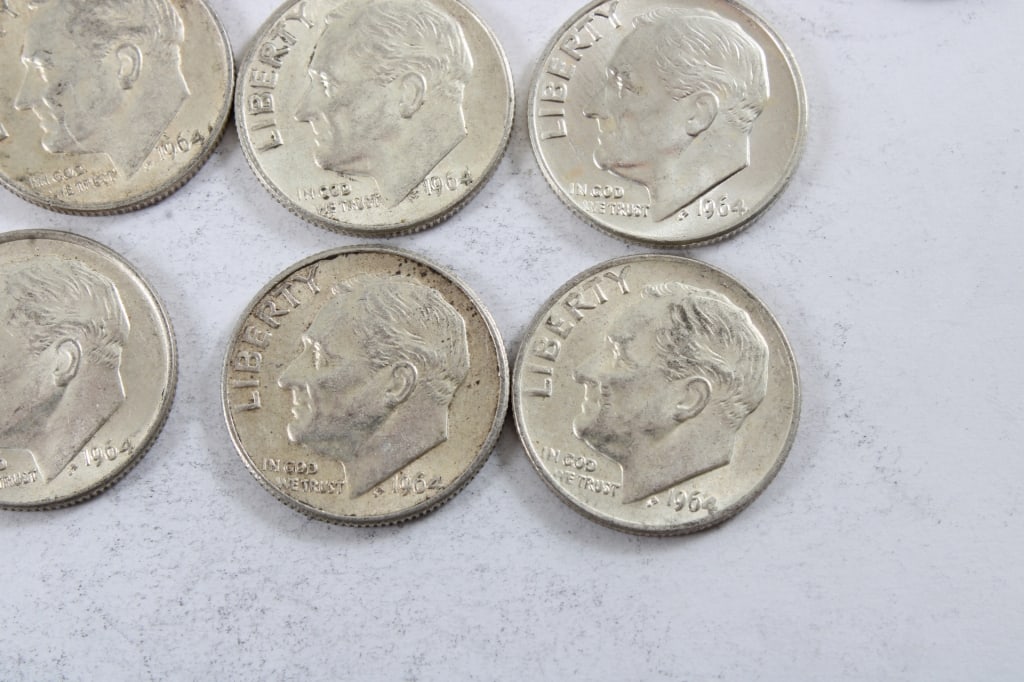 10 Silver Roosevelt Dimes - 4