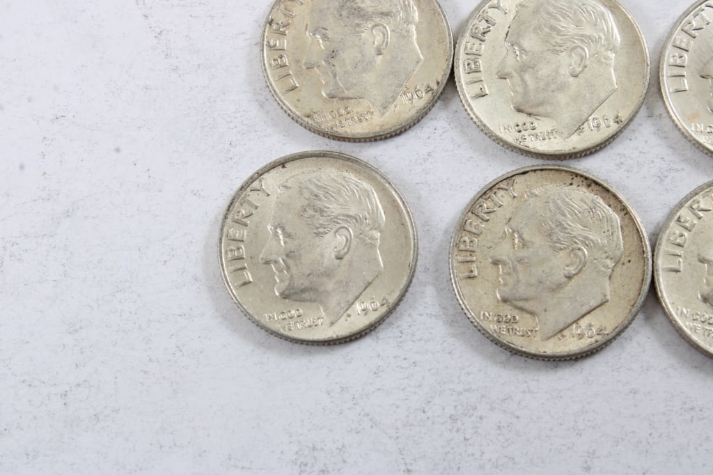 10 Silver Roosevelt Dimes - 5