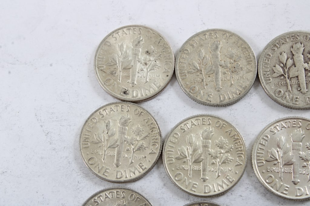 10 Silver Roosevelt Dimes - 6