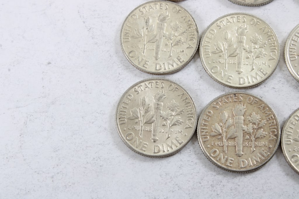 10 Silver Roosevelt Dimes - 9