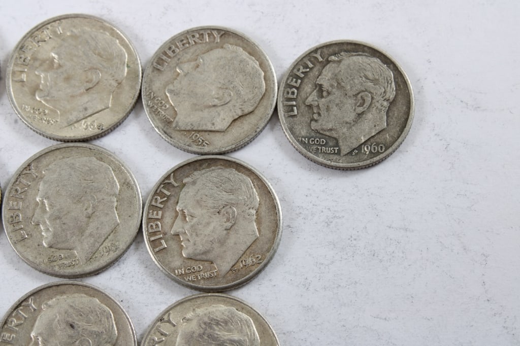 10 Silver Roosevelt Dimes - 3