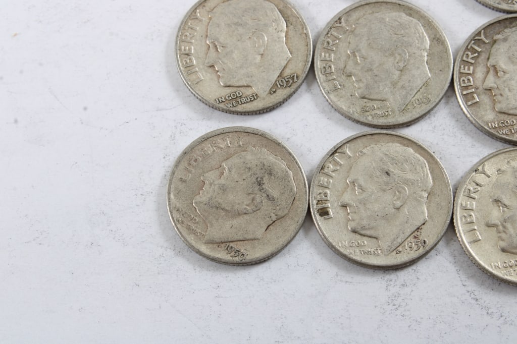 10 Silver Roosevelt Dimes - 5
