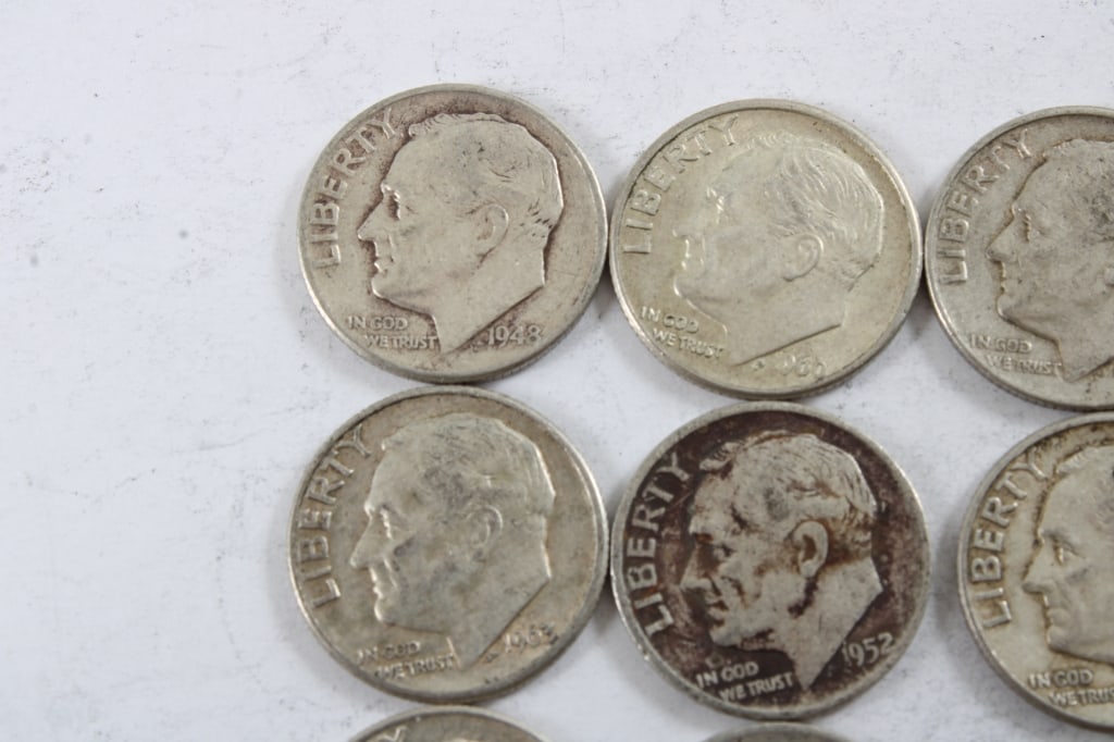 10 Silver Roosevelt Dimes - 2