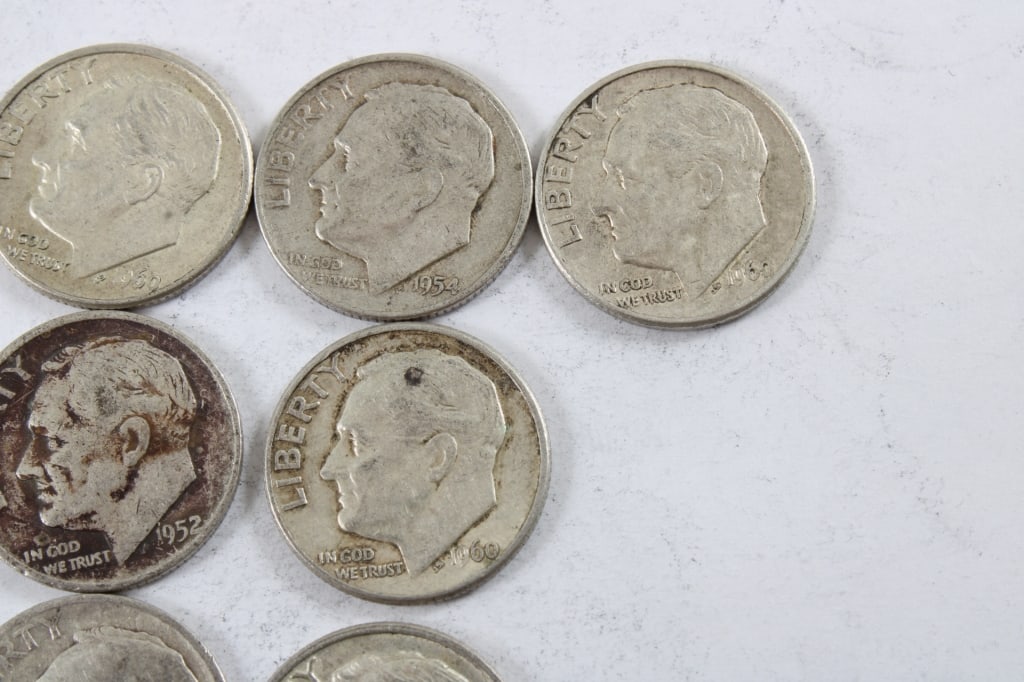10 Silver Roosevelt Dimes - 3