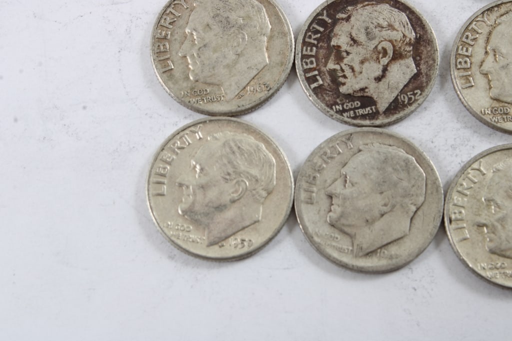 10 Silver Roosevelt Dimes - 5