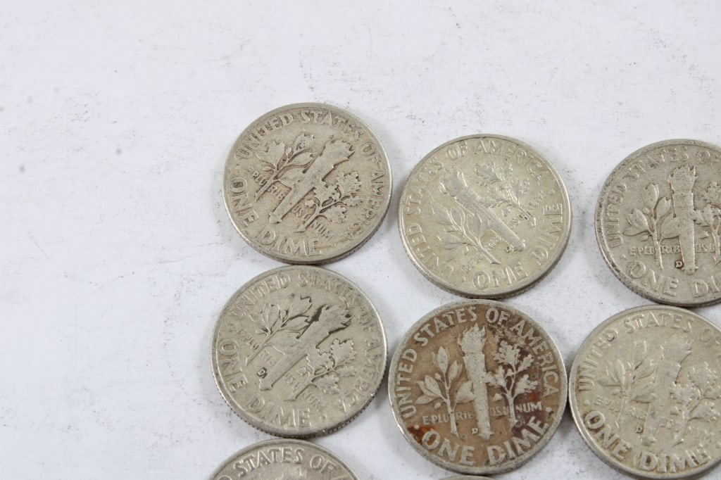 10 Silver Roosevelt Dimes - 6