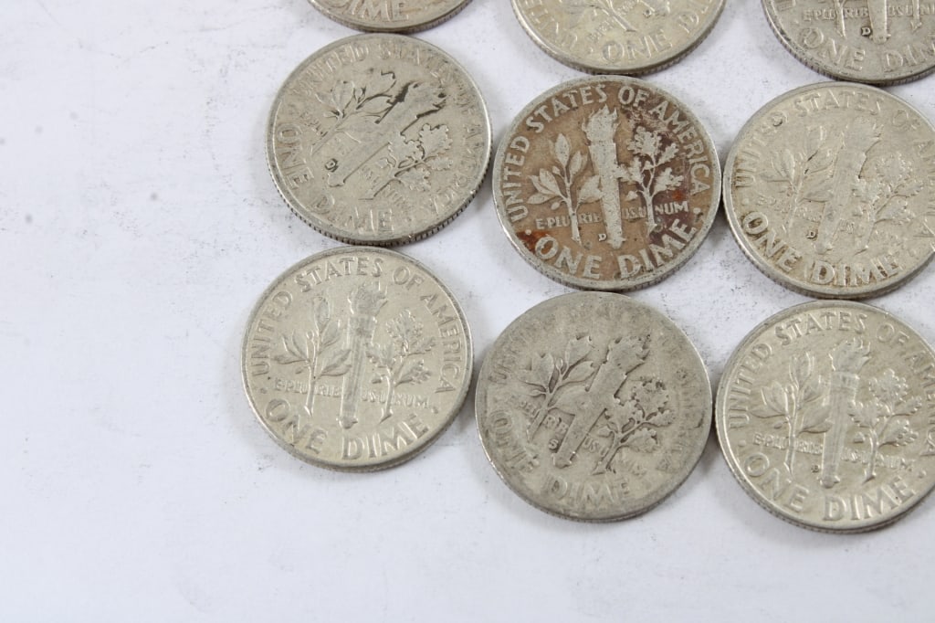 10 Silver Roosevelt Dimes - 7