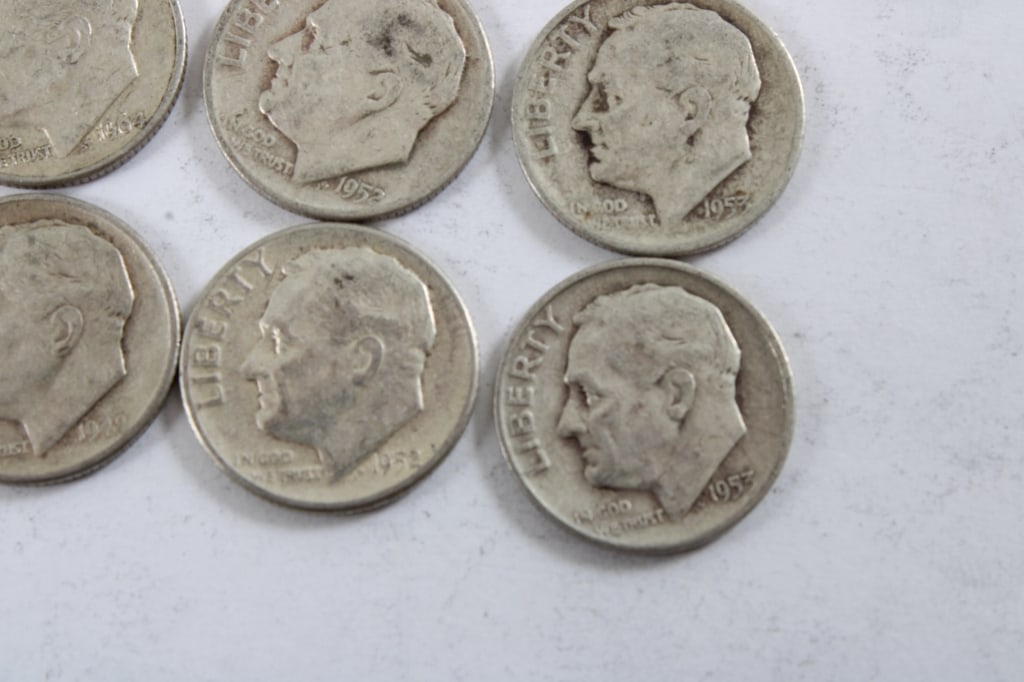 10 Silver Roosevelt Dimes - 4