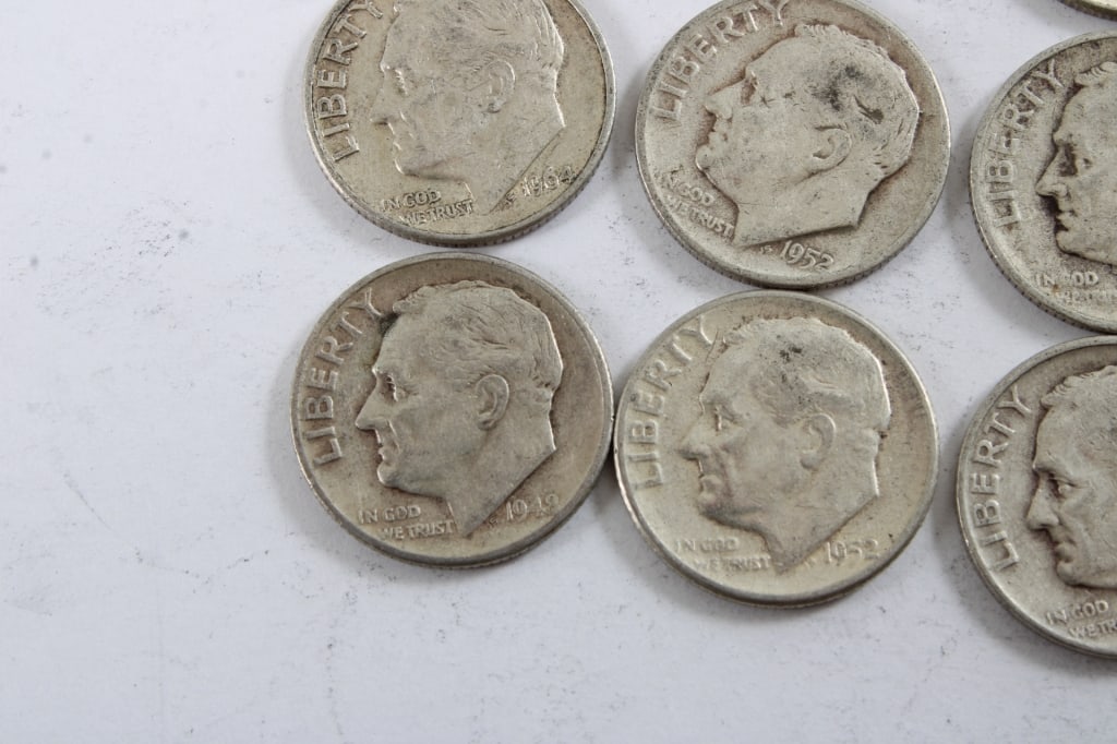 10 Silver Roosevelt Dimes - 5
