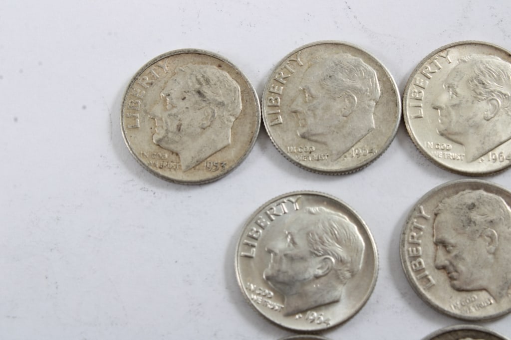 10 Silver Roosevelt Dimes - 2