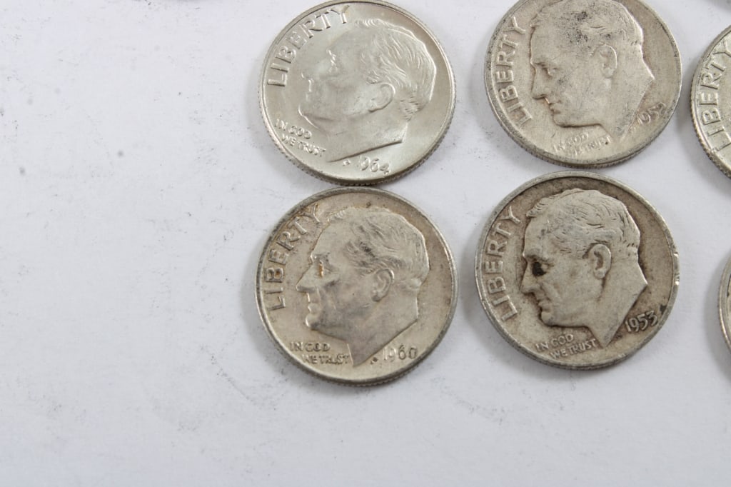 10 Silver Roosevelt Dimes - 5