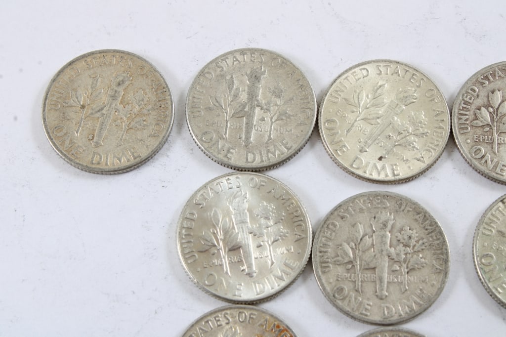 10 Silver Roosevelt Dimes - 6