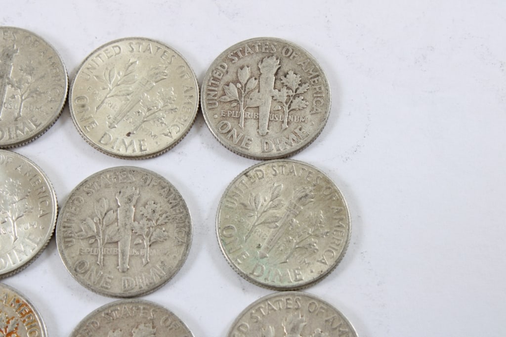 10 Silver Roosevelt Dimes - 7
