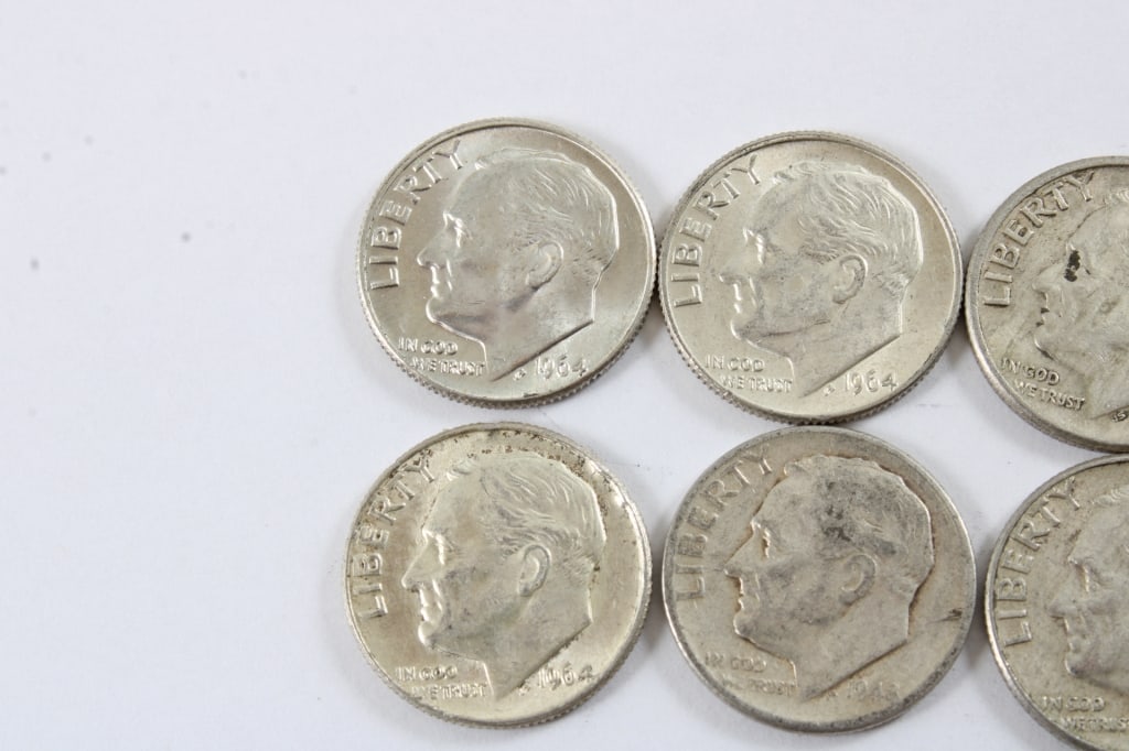 10 Silver Roosevelt Dimes - 2