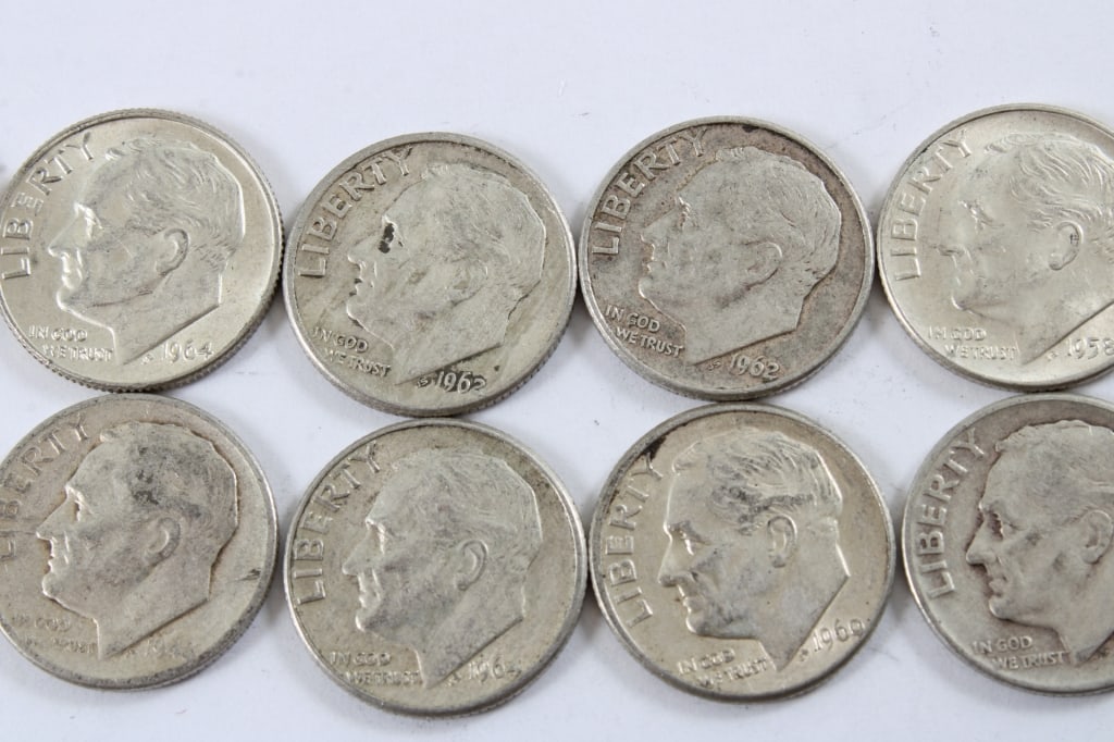 10 Silver Roosevelt Dimes - 3