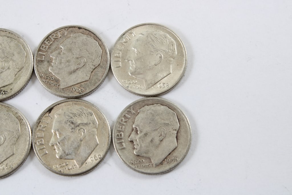 10 Silver Roosevelt Dimes - 4