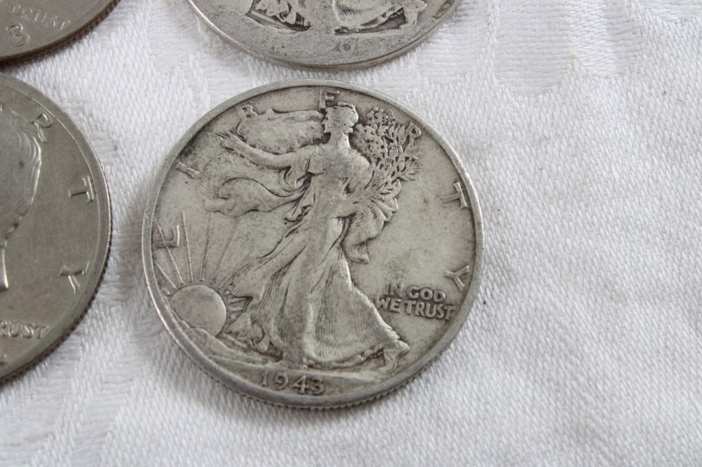 9 Walking Liberty & Kennedy Half Dollars - 10