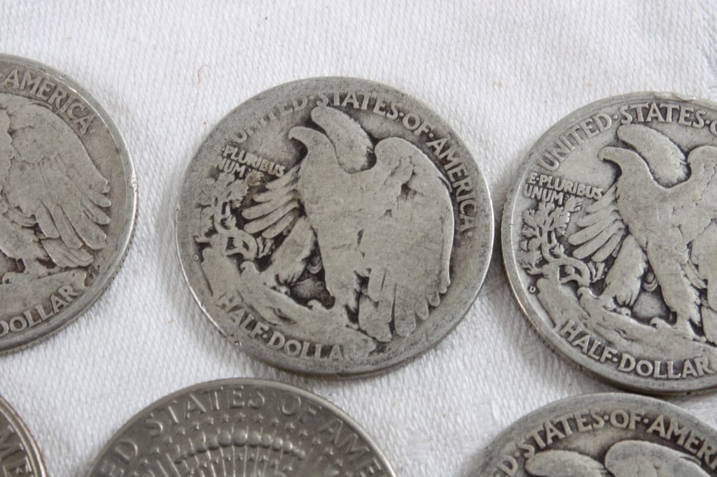 9 Walking Liberty & Kennedy Half Dollars - 14