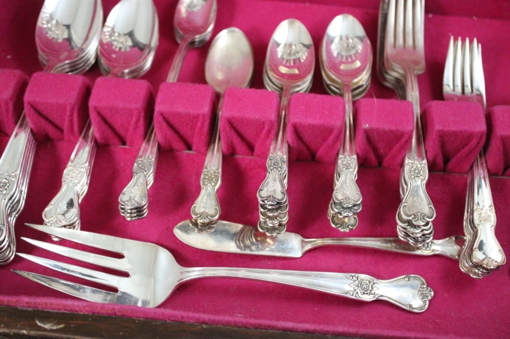56 Piece Set Old Company Silver Plate Flatware - 8