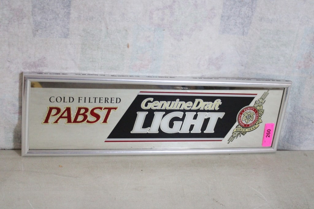 Pabst Genuine Draft Beer Mirror Framed Sign (1 of 10)