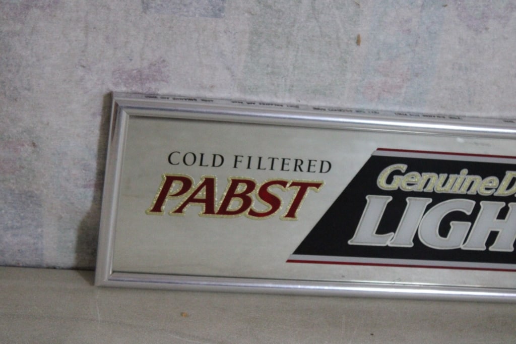 Pabst Genuine Draft Beer Mirror Framed Sign - 2