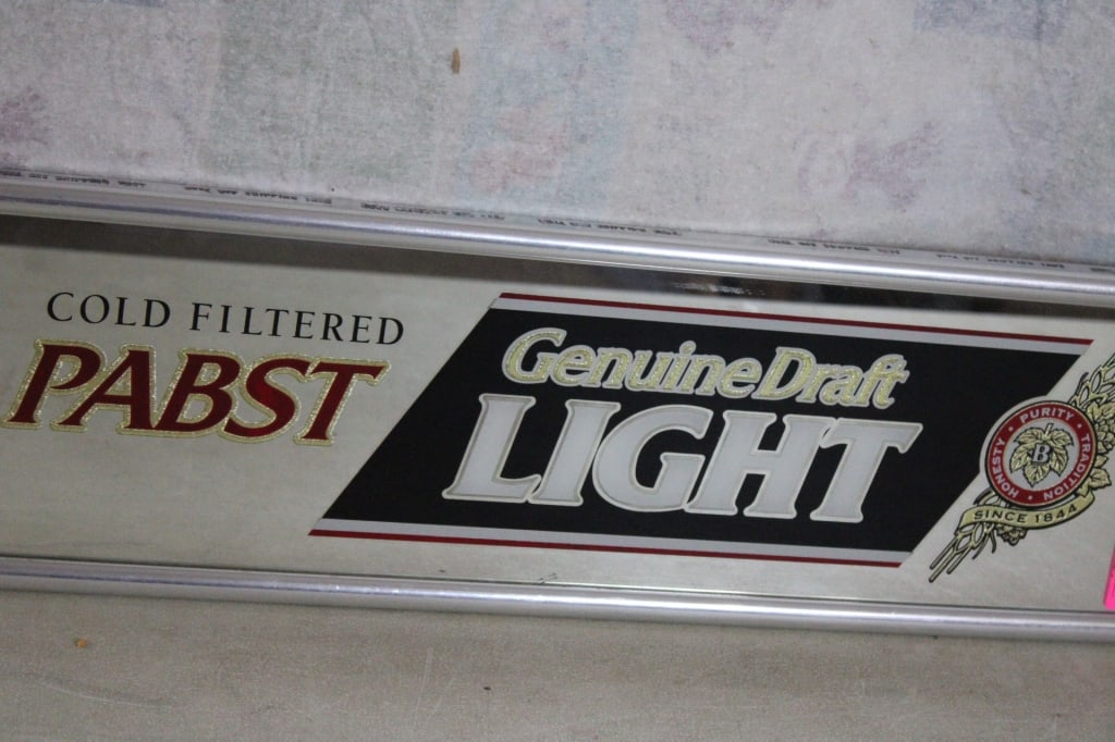 Pabst Genuine Draft Beer Mirror Framed Sign - 3