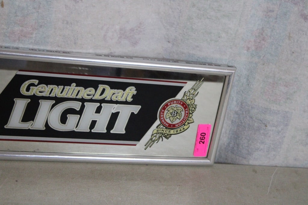 Pabst Genuine Draft Beer Mirror Framed Sign - 4