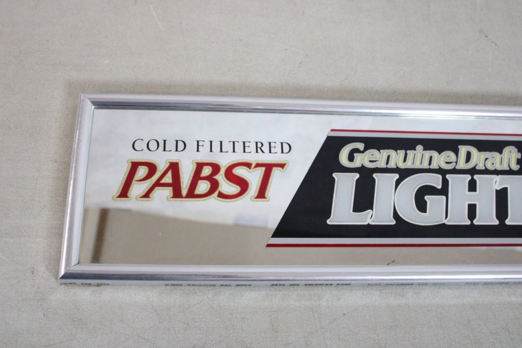 Pabst Genuine Draft Beer Mirror Framed Sign - 5
