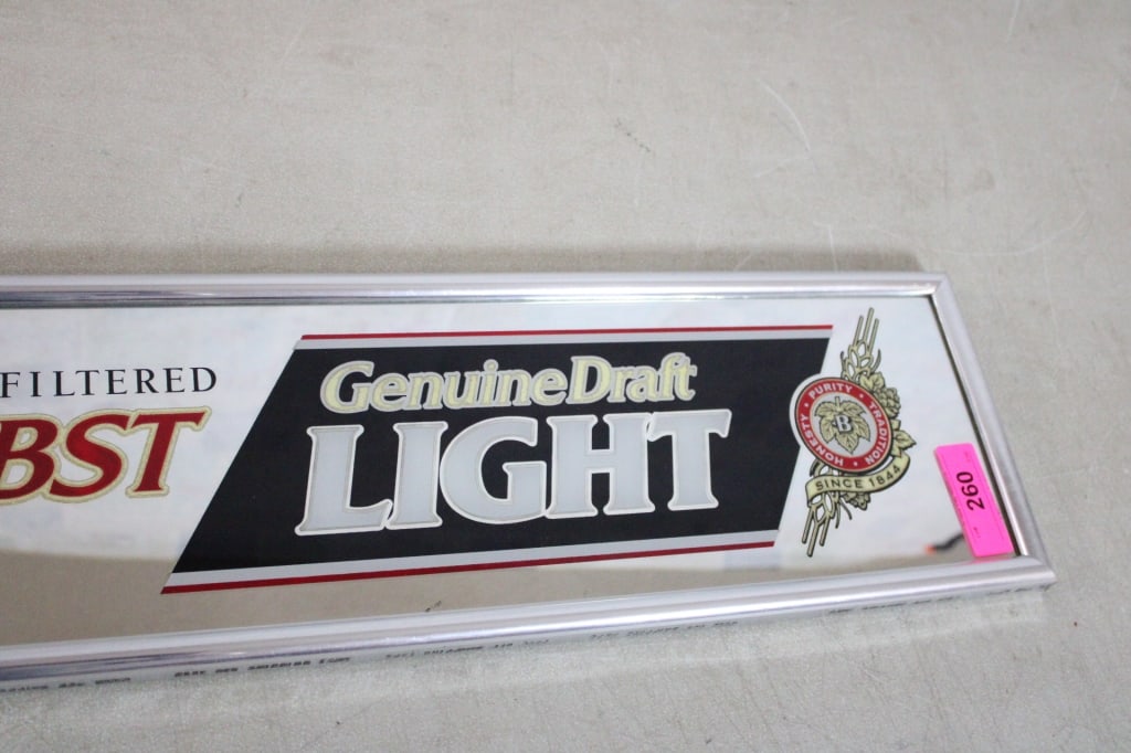 Pabst Genuine Draft Beer Mirror Framed Sign - 6