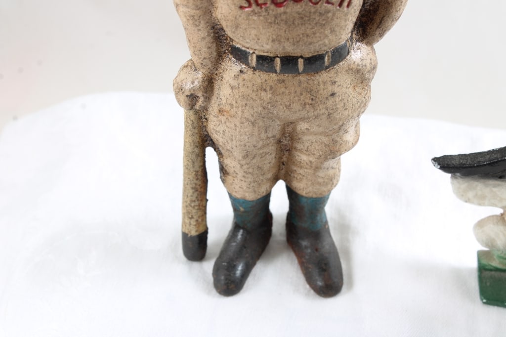 Cast Iron Slugger Ball Player Bank, Race Horse - 3