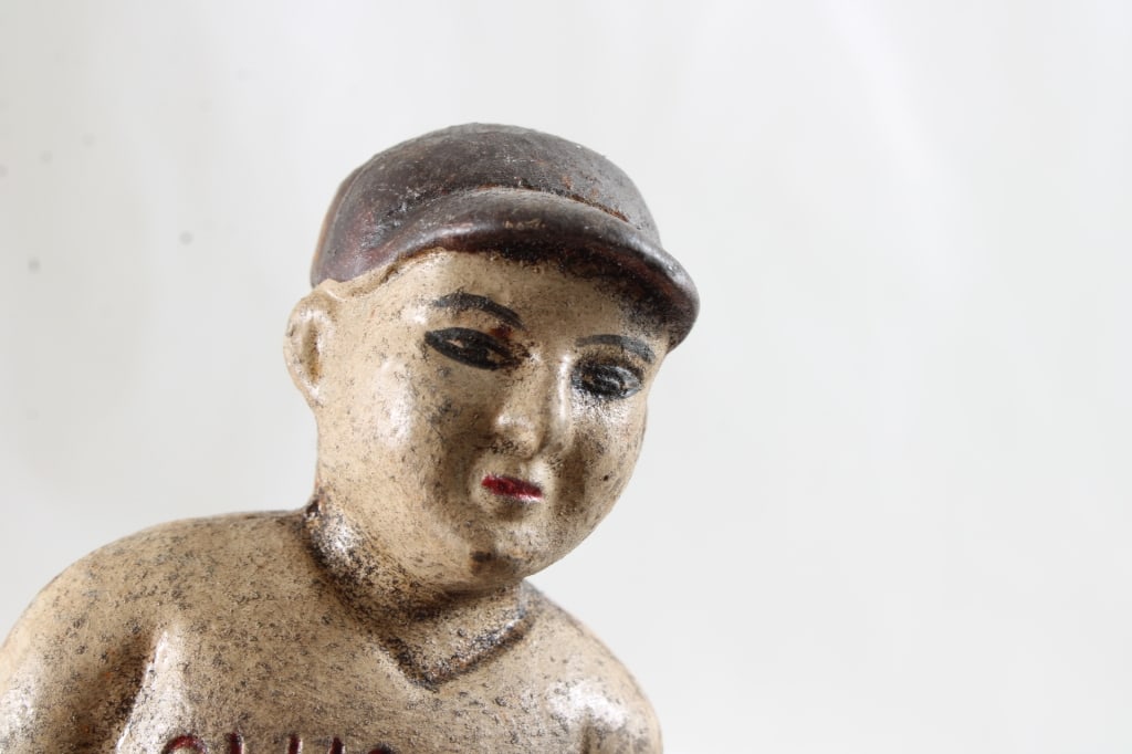 Cast Iron Slugger Ball Player Bank, Race Horse - 4