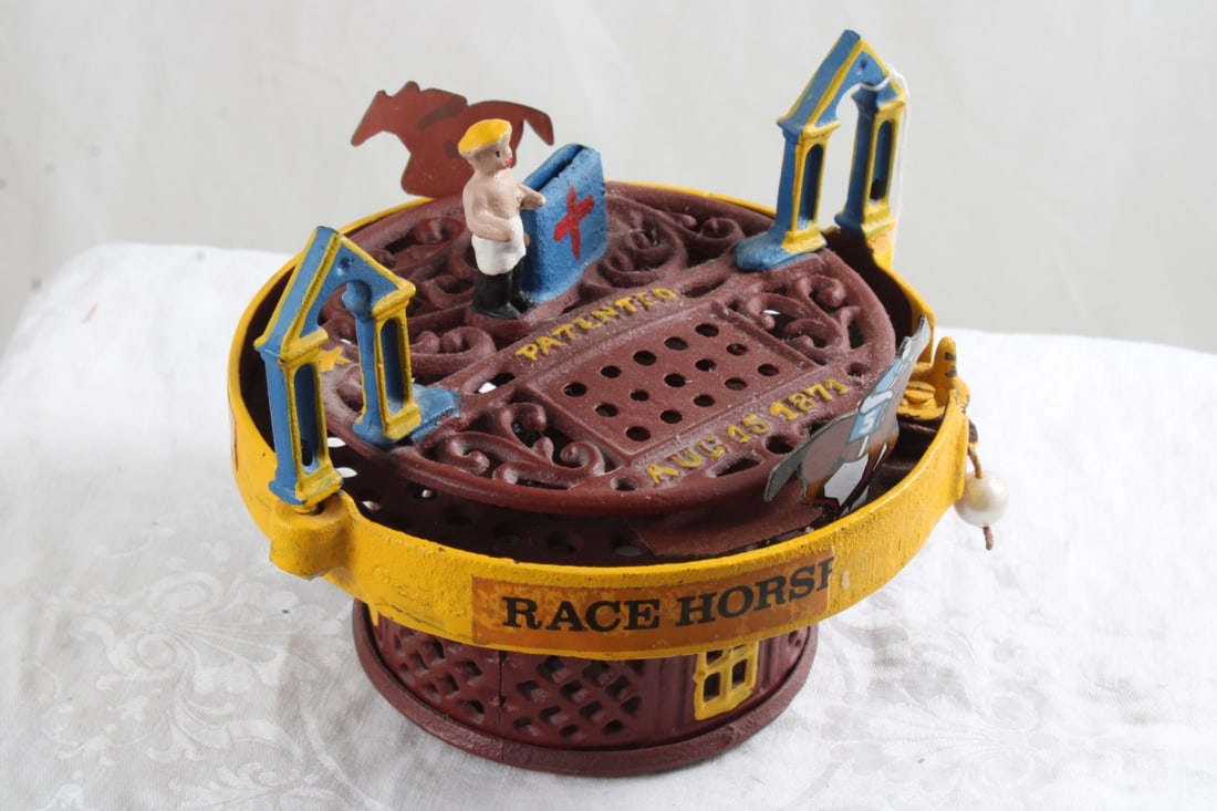 Cast Iron Race Horse Coin Bank August 15, 1871 (1 of 6)
